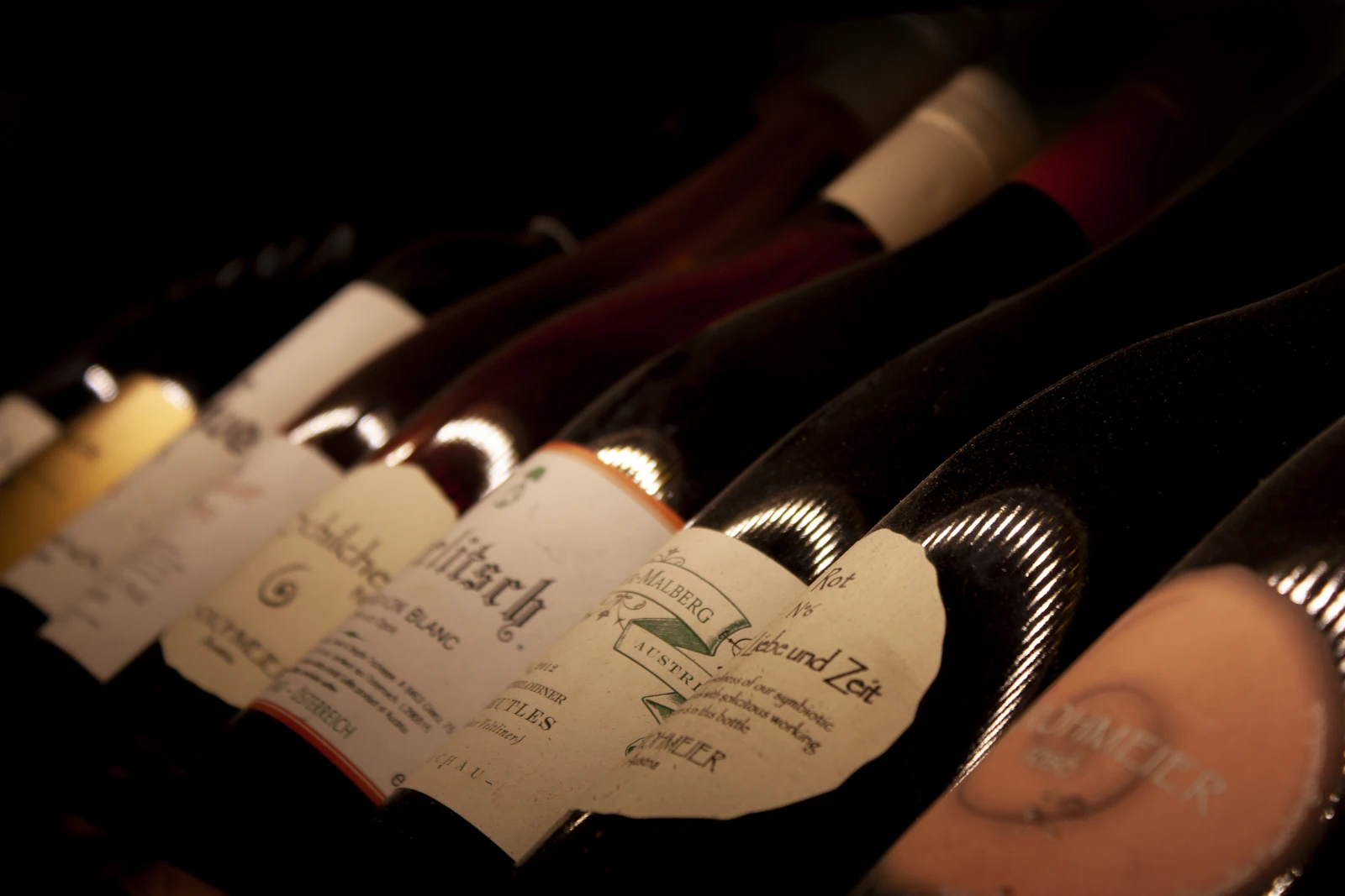 Bottles of Italian wine